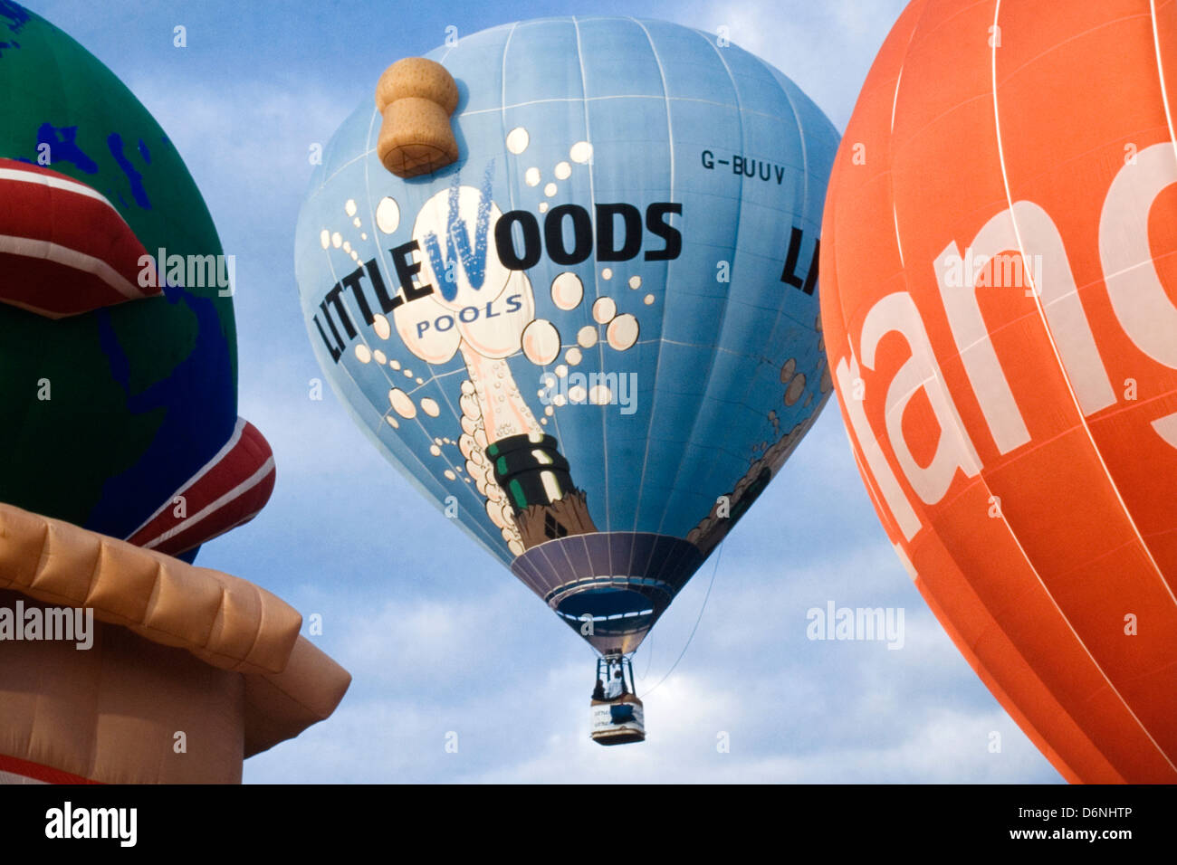 I palloni ad aria calda in partenza da Southampton balloon festival 1994 Foto Stock