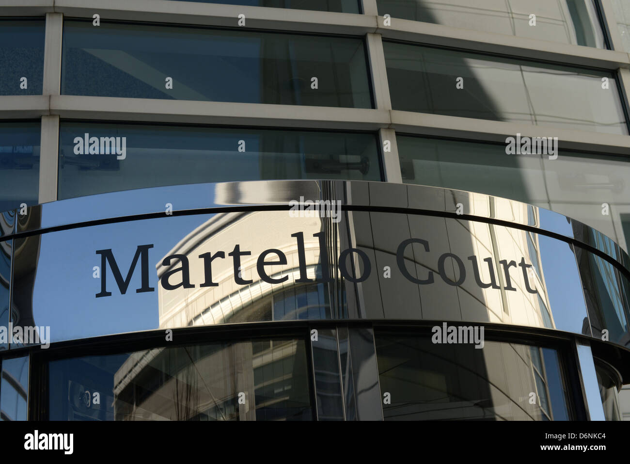 Martello corte, Guernsey. Uffici di ABN Amro Foto Stock