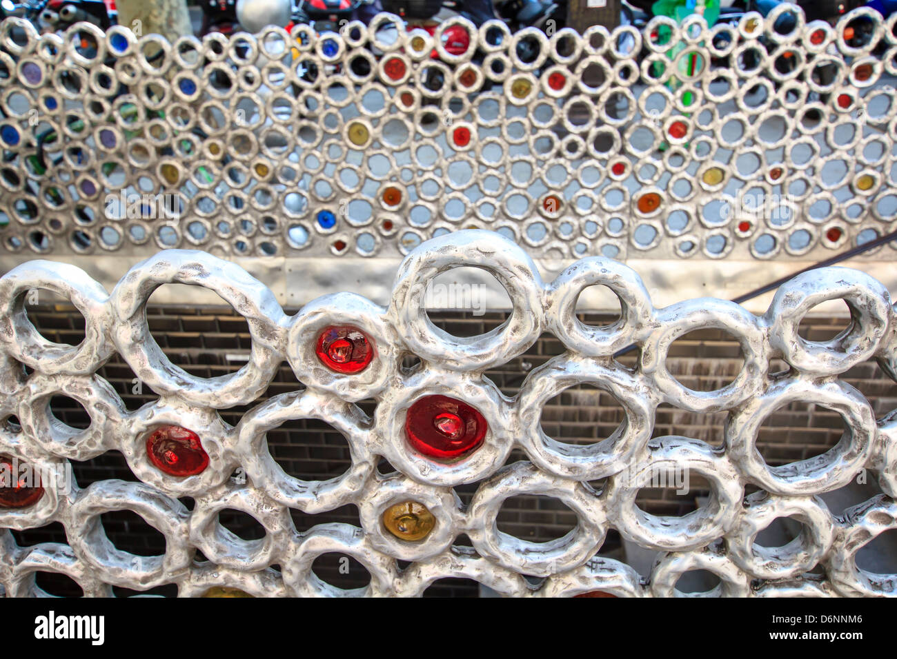 Palais Royal subway ingresso, Place Colette, Parigi, Francia Foto Stock
