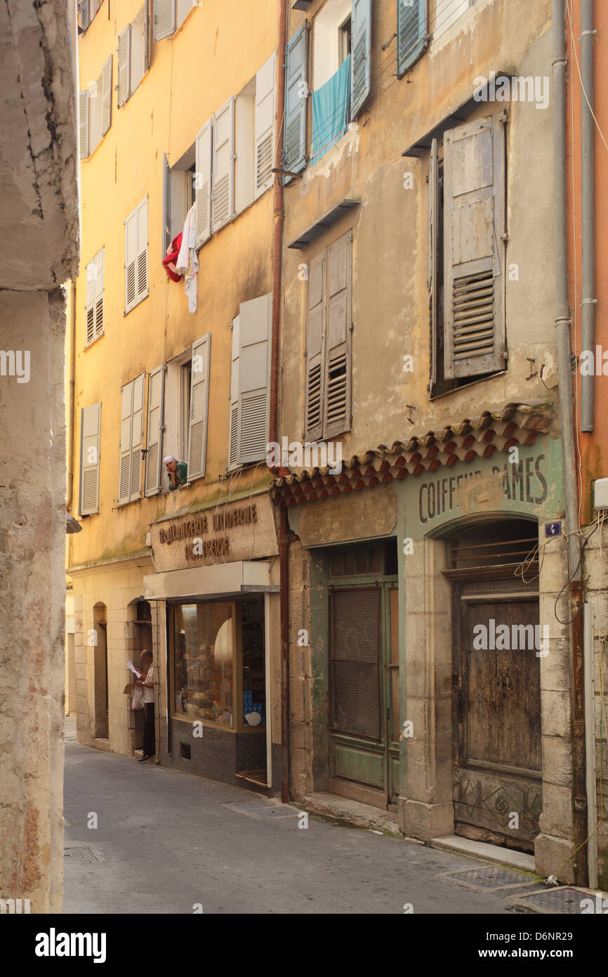 Grasse, Francia, storico appartamento case nella città di Grasse Foto Stock