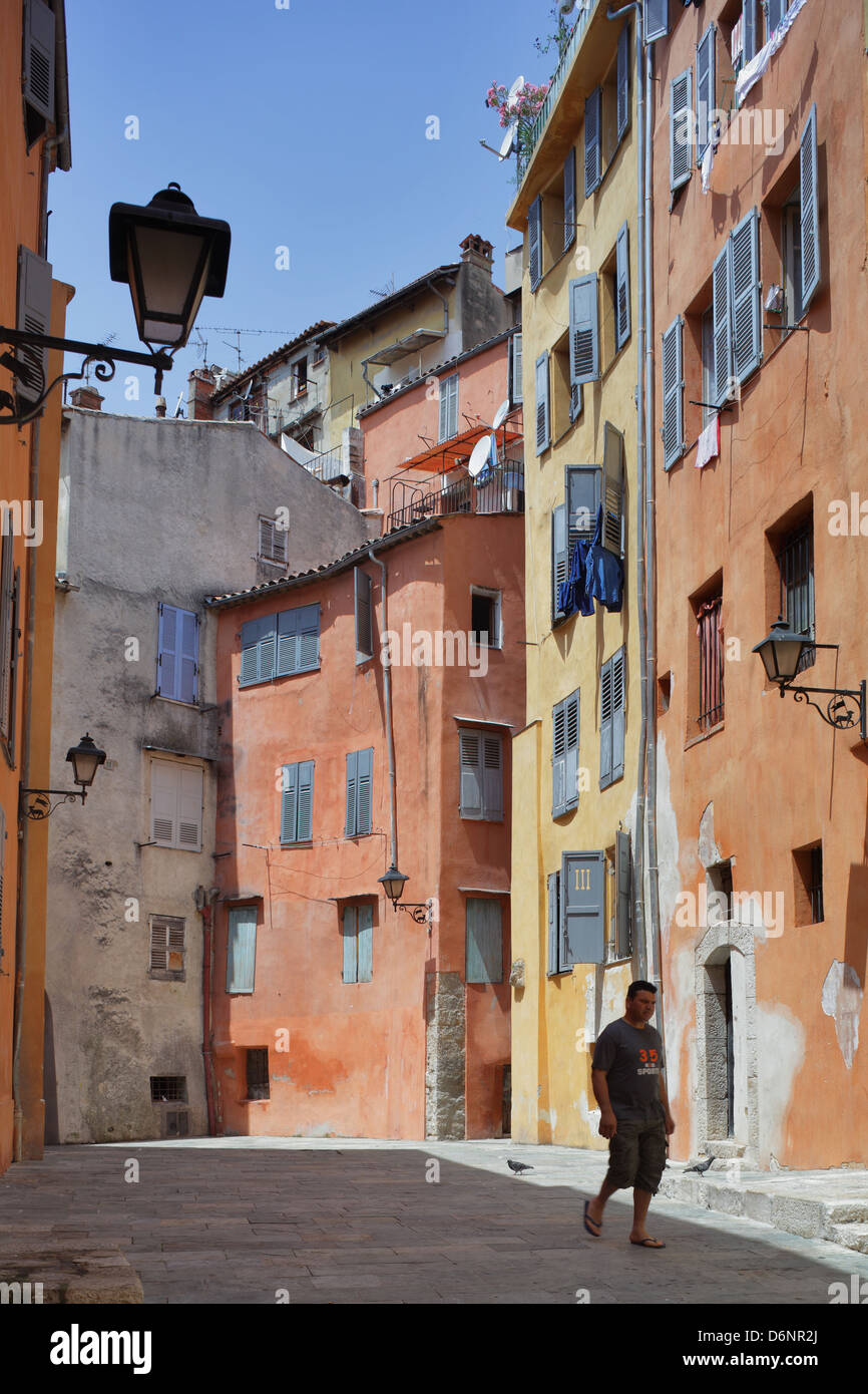 Grasse, Francia, storico appartamento case nella città di Grasse Foto Stock