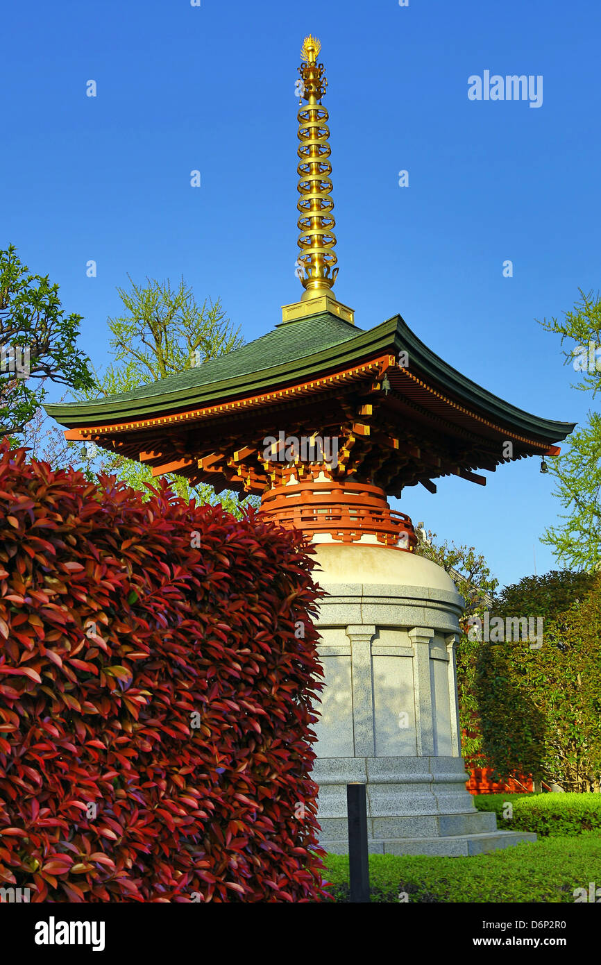 Giardini di Sensoji Tempio di Asakusa Kannon, Tokyo, Giappone Foto Stock