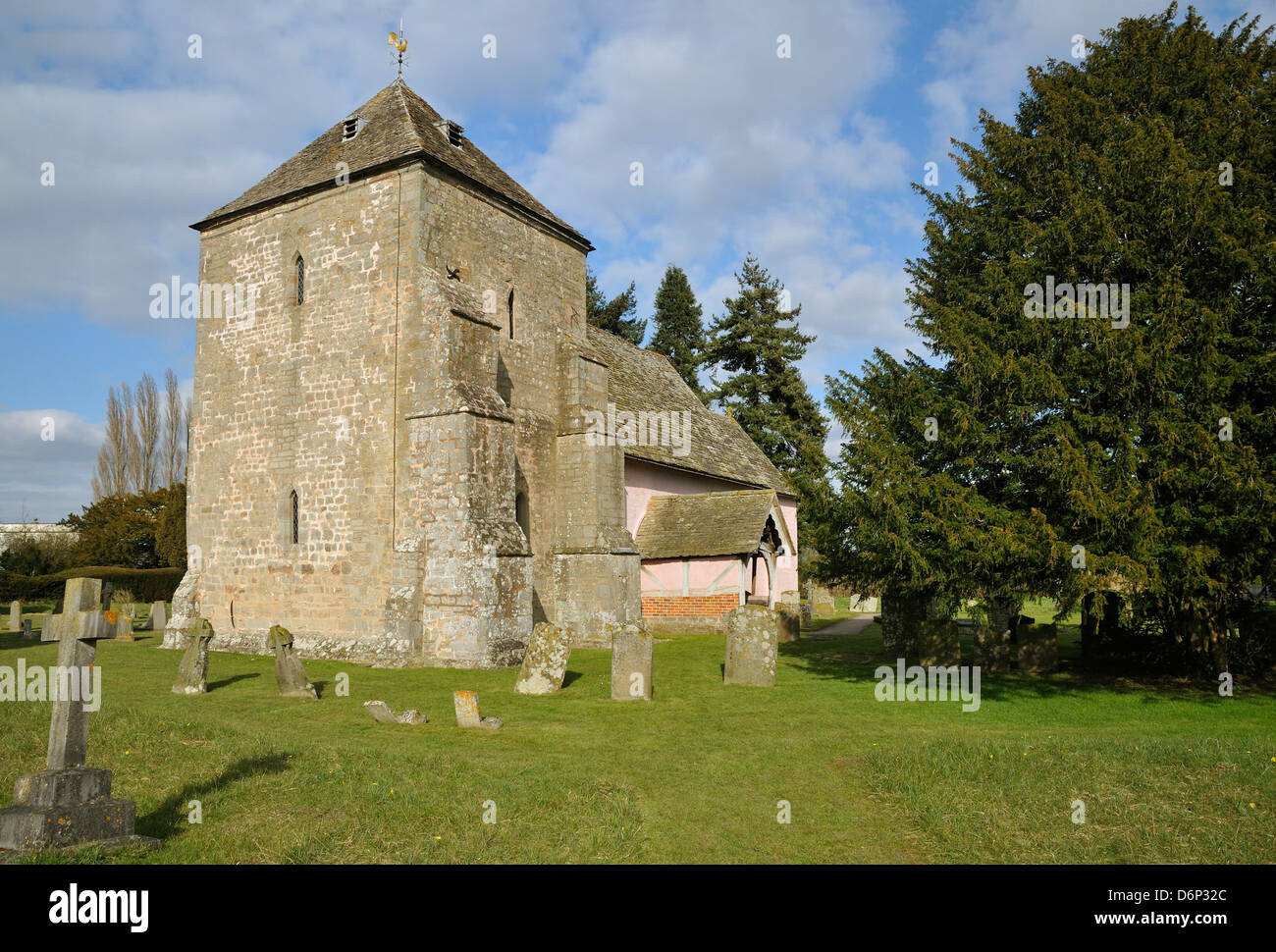St Marys xi secolo chiesa normanna, Kempley, Newent, Gloucestershire Foto Stock