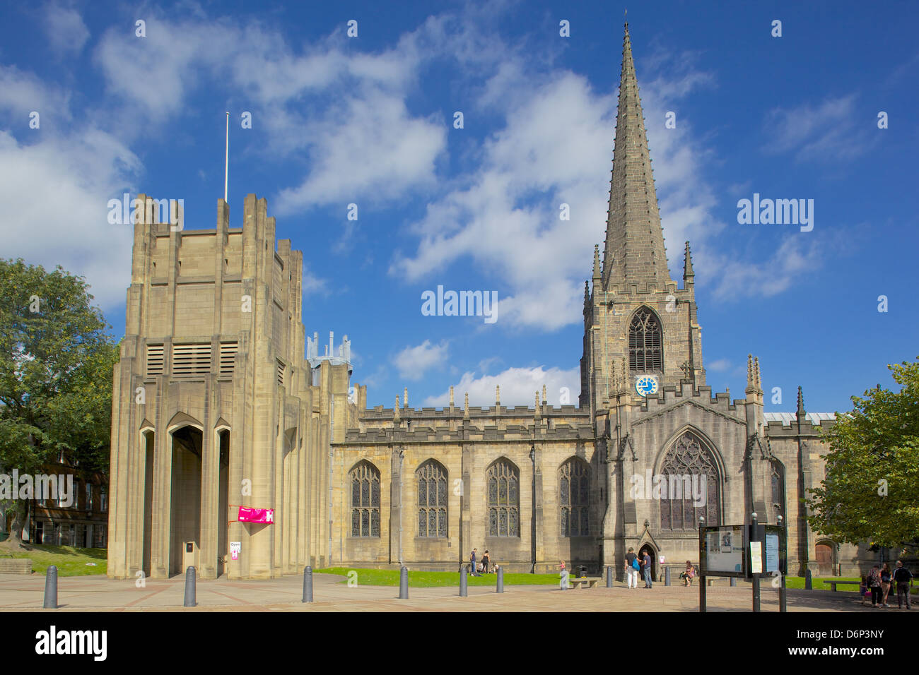 Sheffield Cathedral, Sheffield South Yorkshire, Yorkshire, Inghilterra, Regno Unito, Europa Foto Stock