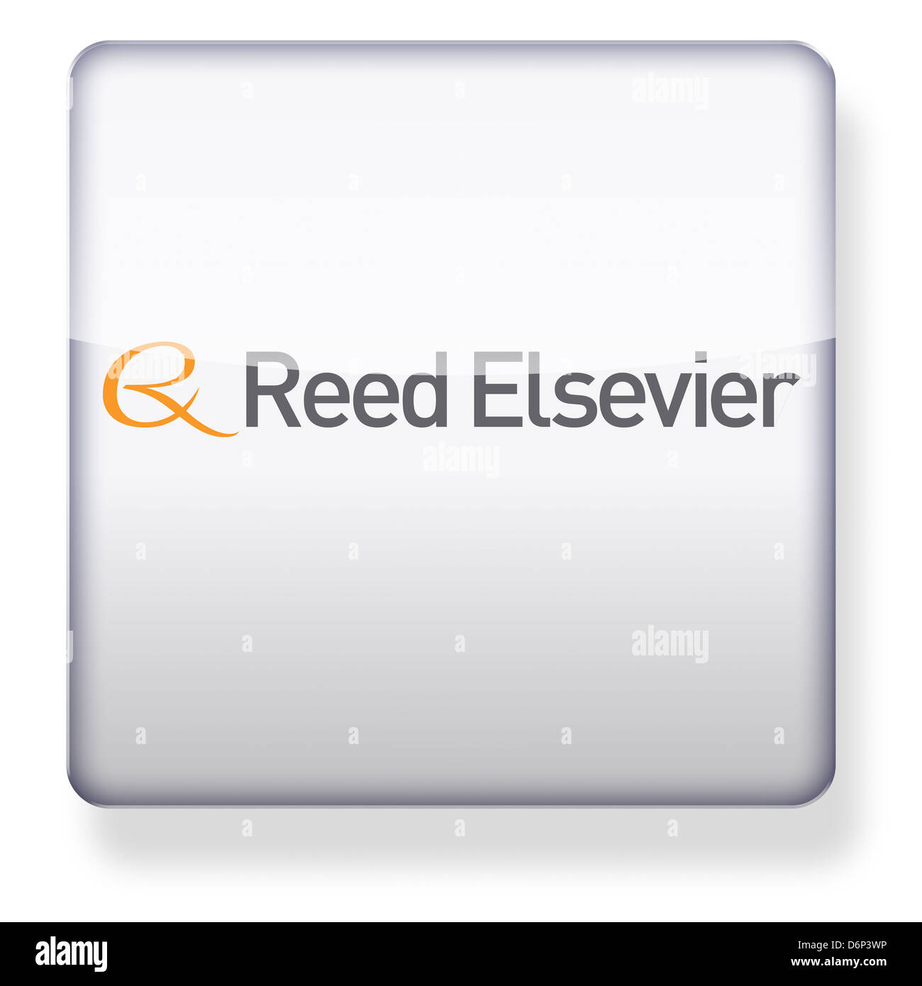 Reed Elsevier logo come l'icona di un'app. Percorso di clipping incluso. Foto Stock