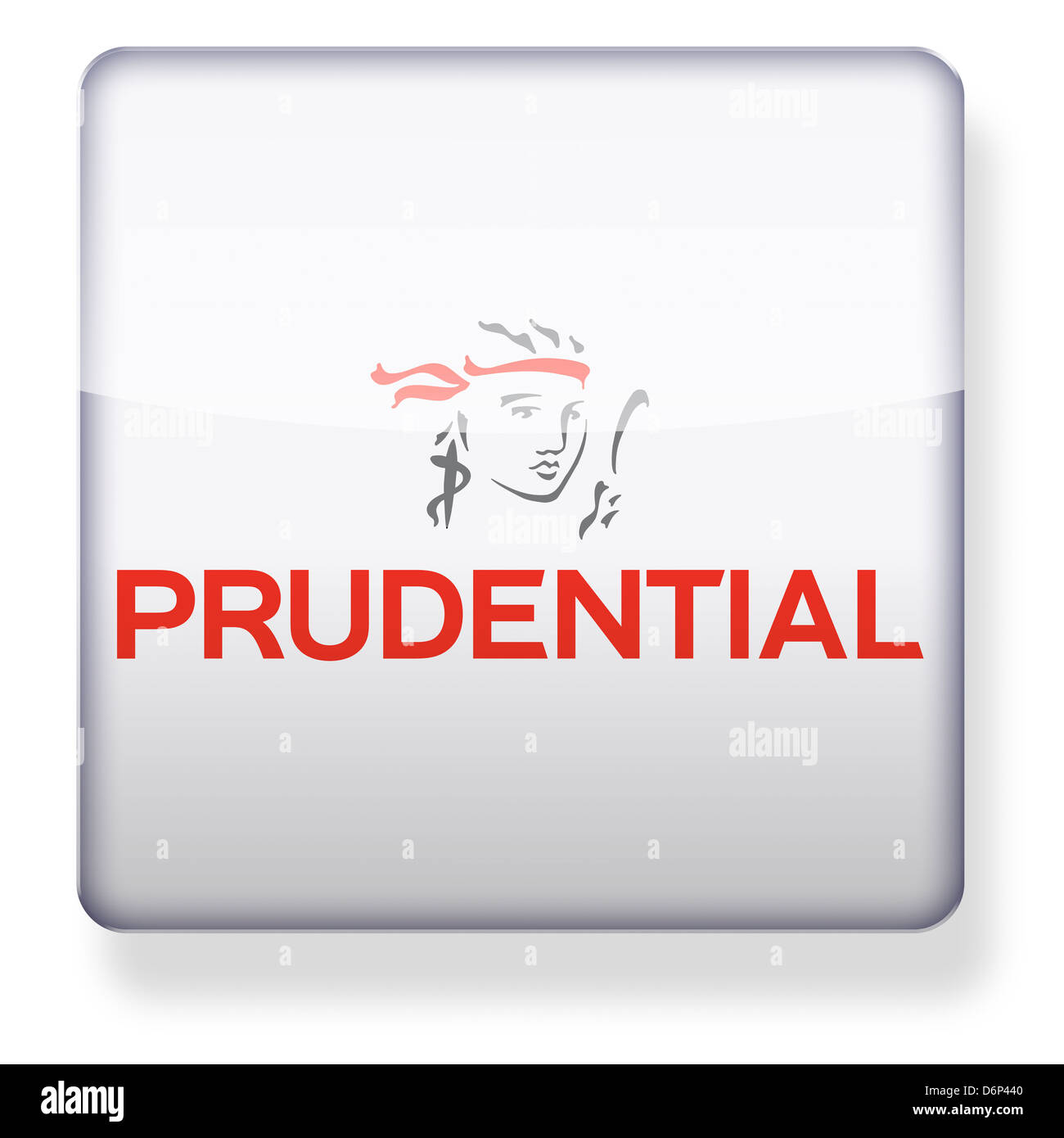 Logo prudenziale come l'icona di un'app. Percorso di clipping incluso. Foto Stock