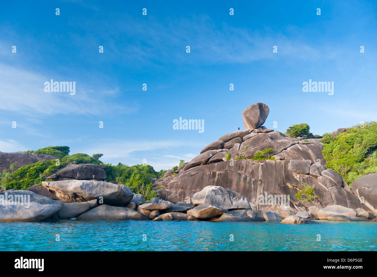 Le formazioni rocciose di Ko Similan Beach, Phuket Isola di Phuket, Thailandia, Sud-est asiatico, in Asia Foto Stock