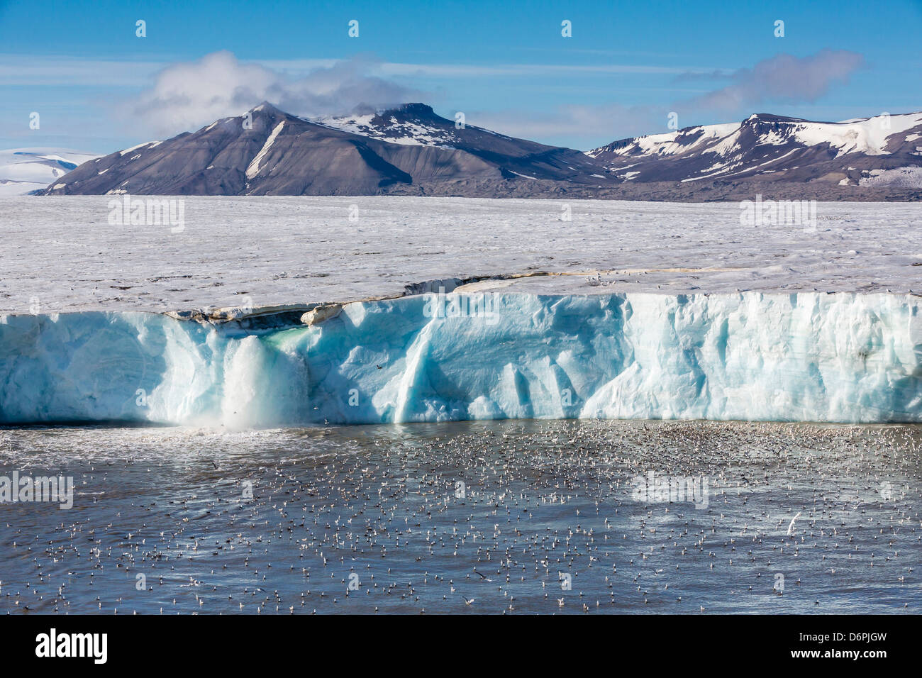 Negribreen (Negri Glacier), Olav V Land, Spitsbergen, arcipelago delle Svalbard, Norvegia, Scandinavia, Europa Foto Stock