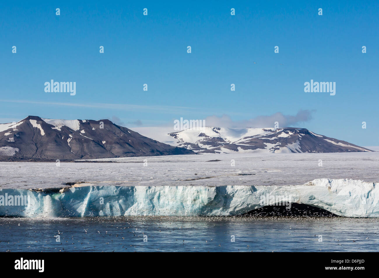 Negribreen (Negri Glacier), Olav V Land, Spitsbergen, arcipelago delle Svalbard, Norvegia, Scandinavia, Europa Foto Stock