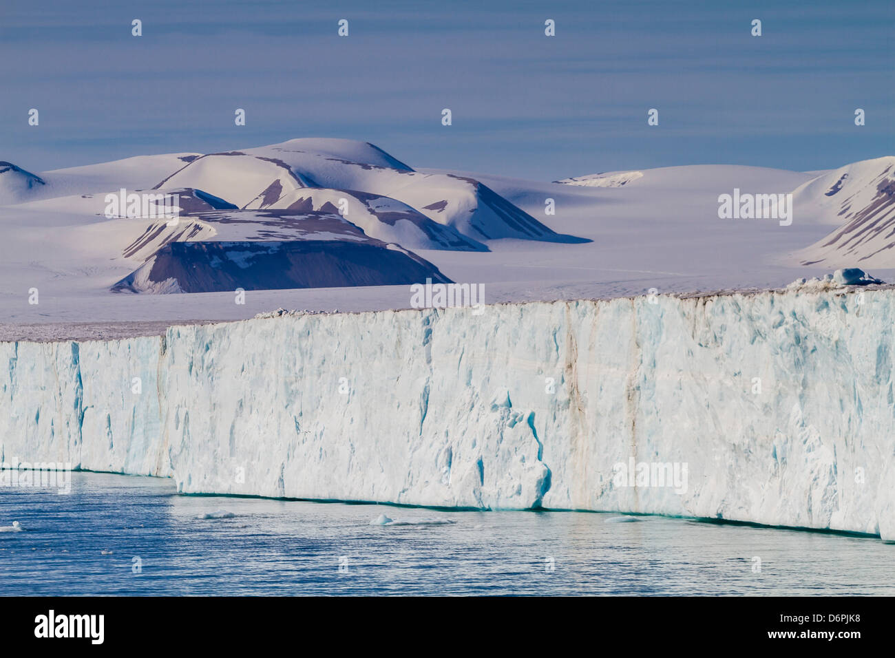 Negribreen (Negri Glacier), Olav V Land, Spitsbergen, arcipelago delle Svalbard, Norvegia, Scandinavia, Europa Foto Stock