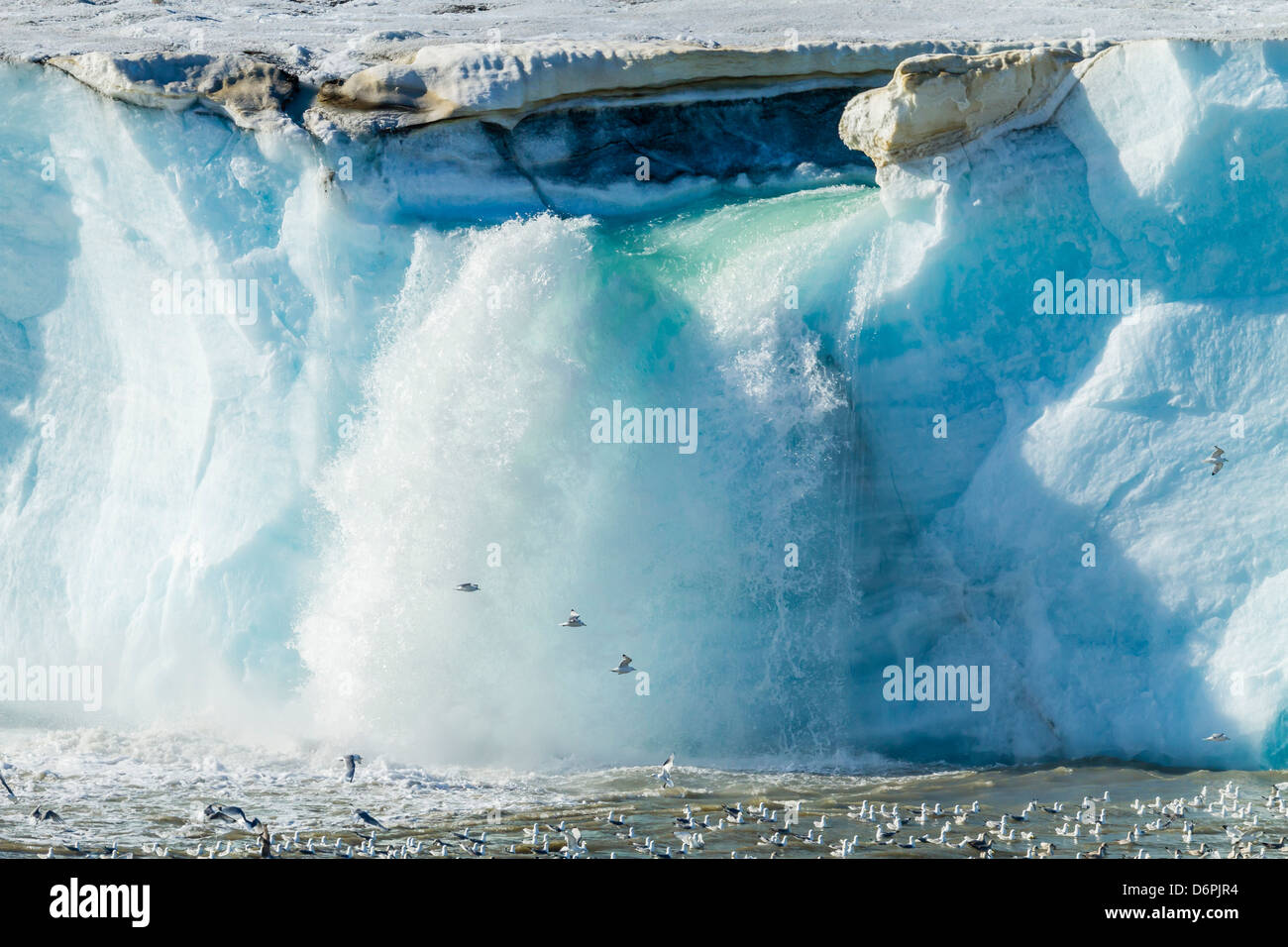 Negribreen (Negri Glacier), Olav V Land, Spitsbergen, arcipelago delle Svalbard, Norvegia, Scandinavia, Europa Foto Stock