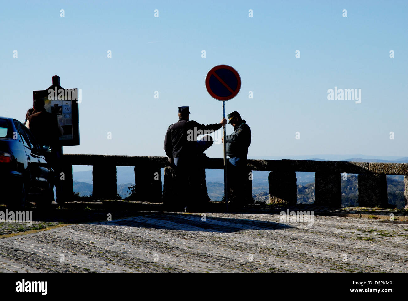 La polizia portoghese Monsanto. Foto Stock