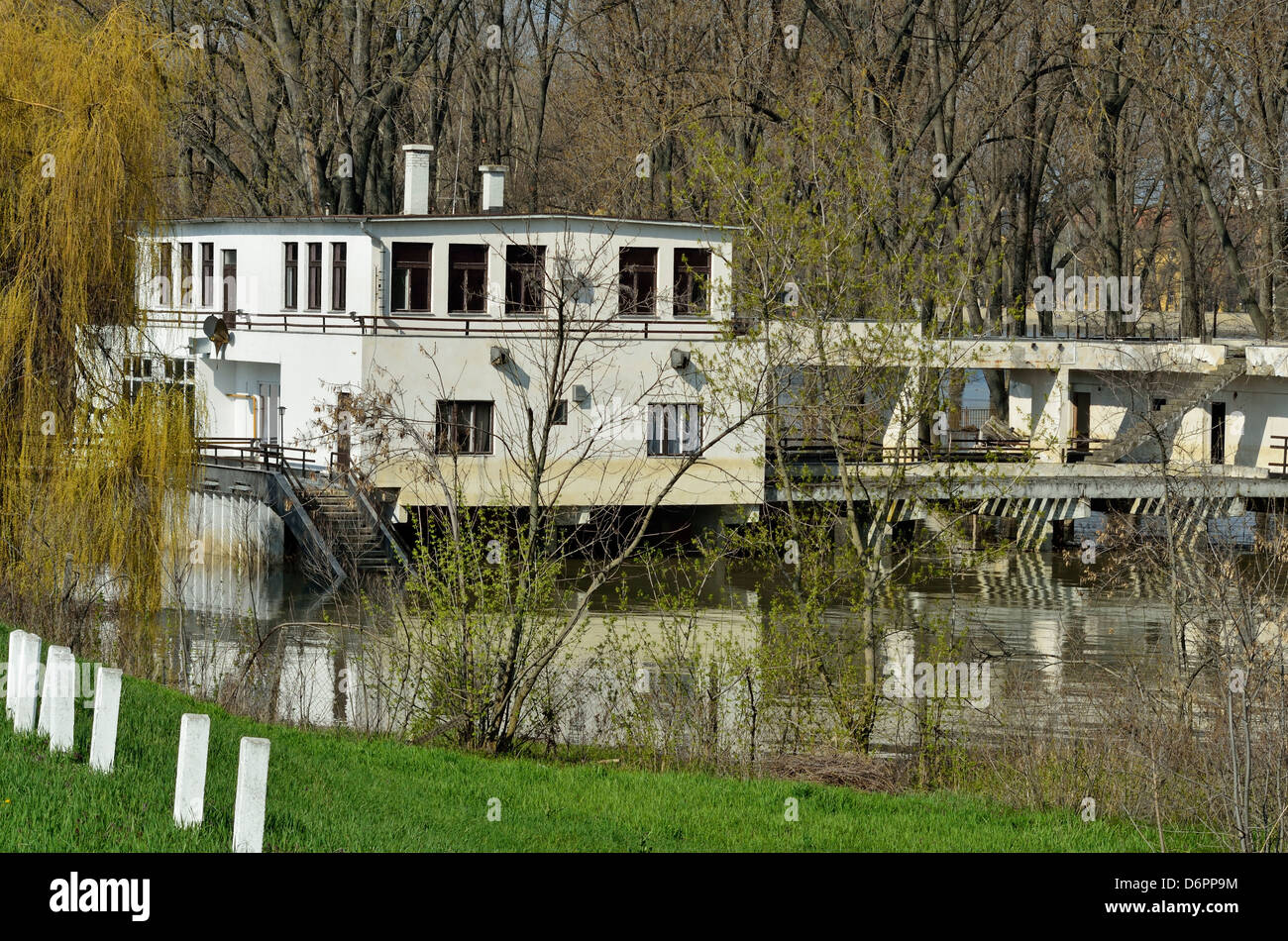 Le inondazioni del fiume Tisza a Szeged Ungheria Paesi CEE Foto Stock