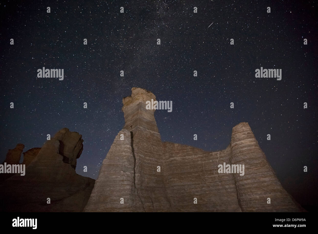 Le formazioni rocciose a monumento rocce, Gove County, Kansas, STATI UNITI D'AMERICA Foto Stock
