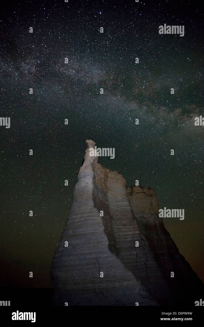 Le formazioni rocciose a monumento rocce, Gove County, Kansas, STATI UNITI D'AMERICA Foto Stock
