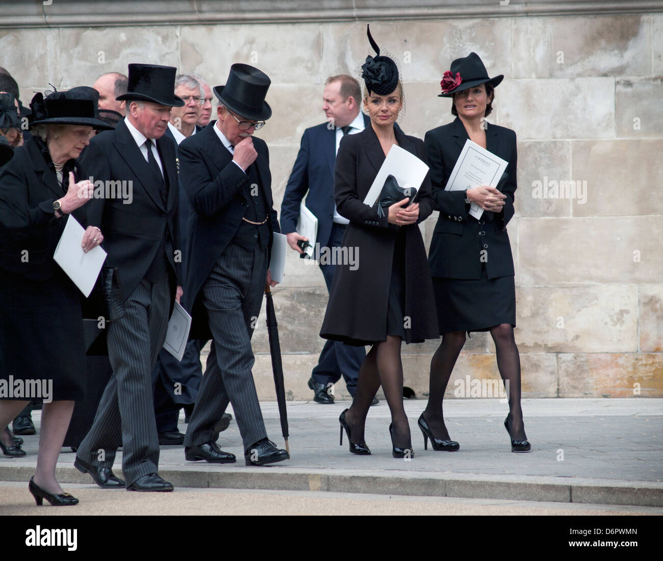 Lutto al funerale di stato di Margaret Thatcher Foto Stock