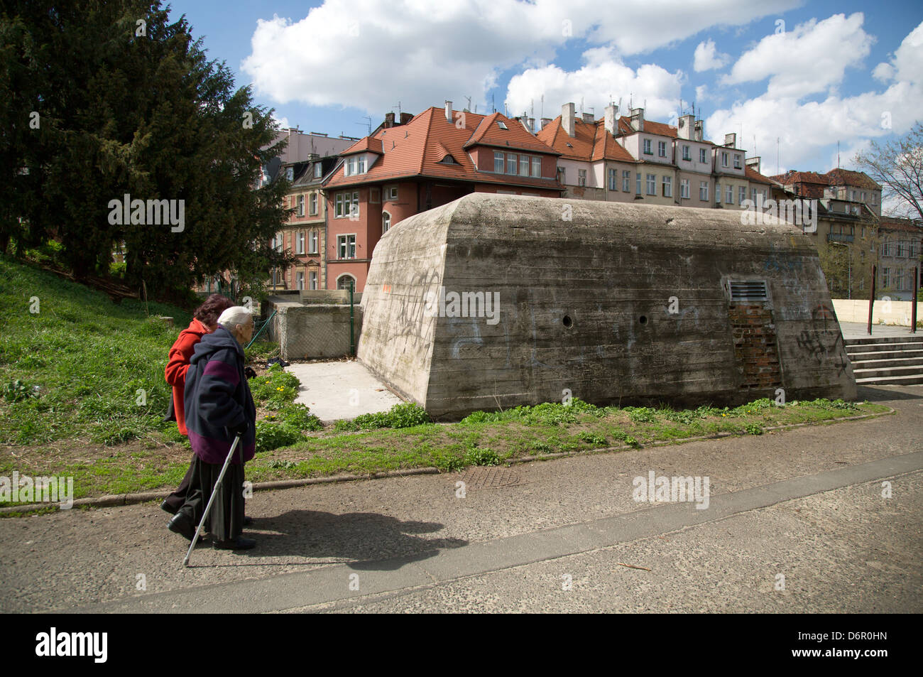 Wroclaw, Polonia, il bunker dalla Seconda Guerra Mondiale Foto Stock