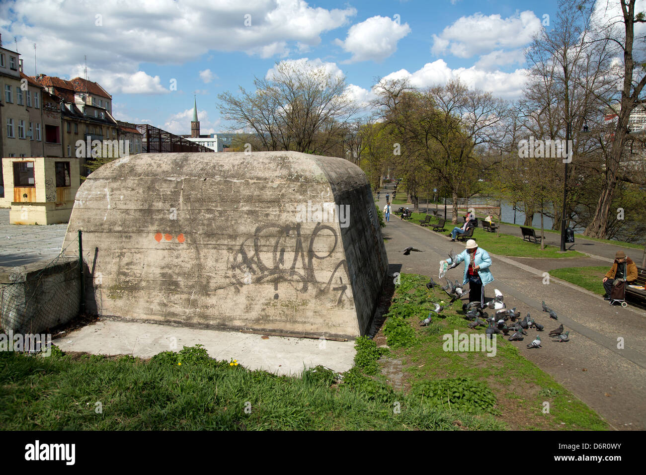 Wroclaw, Polonia, il bunker dalla Seconda Guerra Mondiale Foto Stock