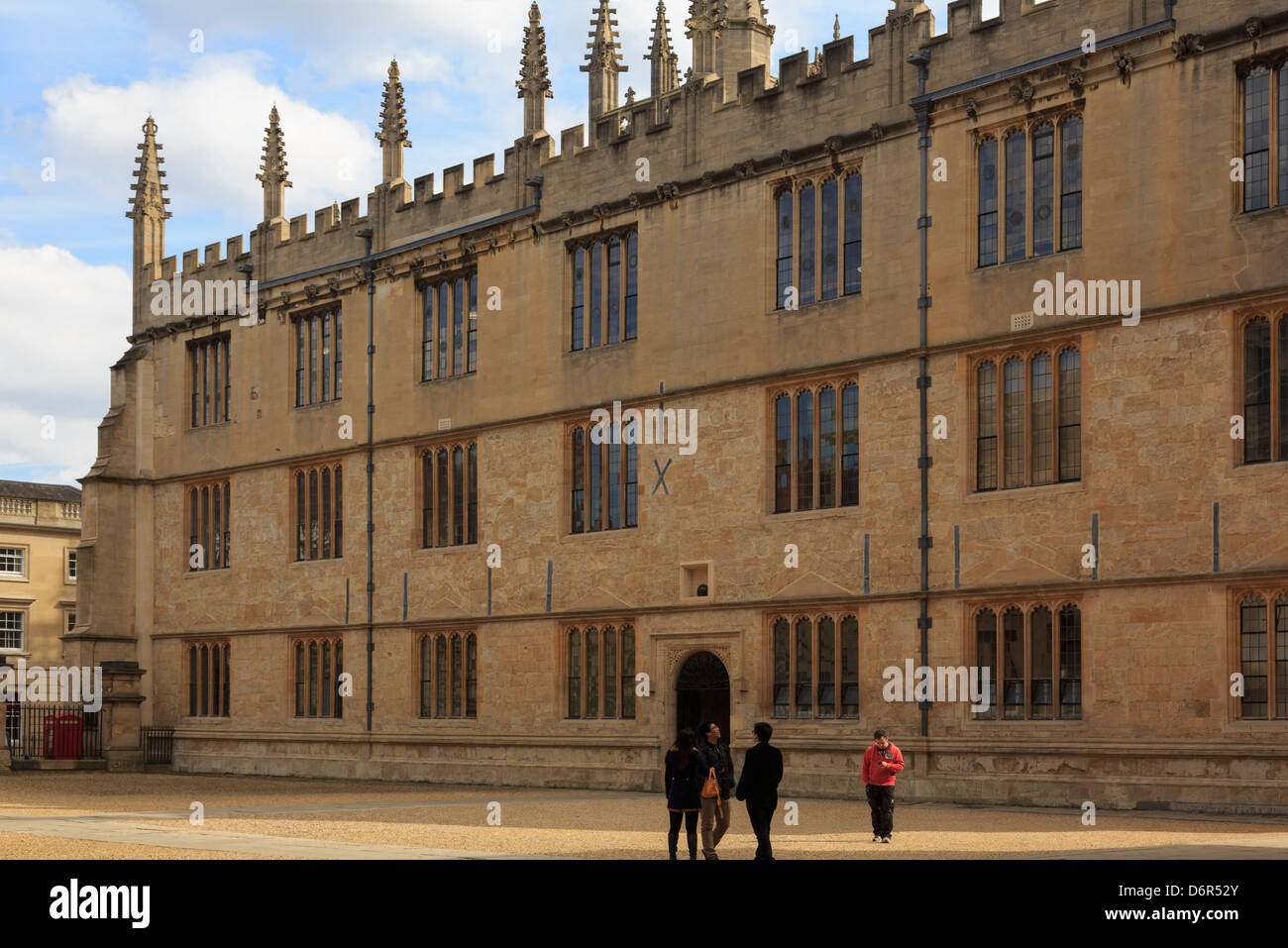 Vecchia biblioteca Bodleian edificio fa parte dell'università. Oxford, Oxfordshire, Inghilterra, Regno Unito, Gran Bretagna Foto Stock