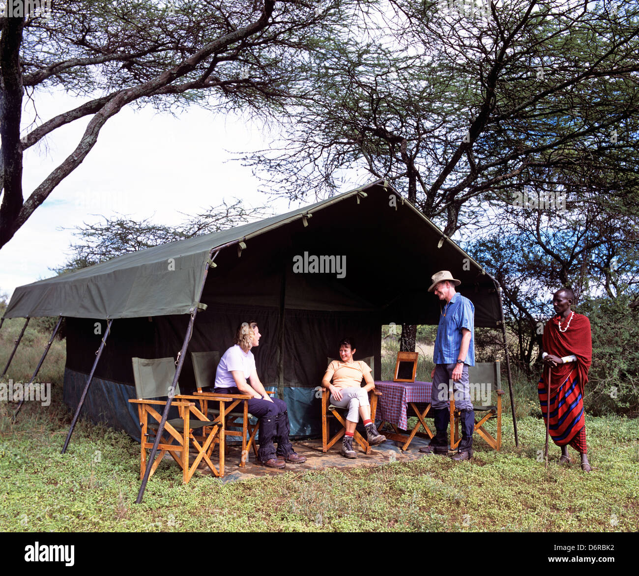 Tourist Camp Tanzania Africa Foto Stock