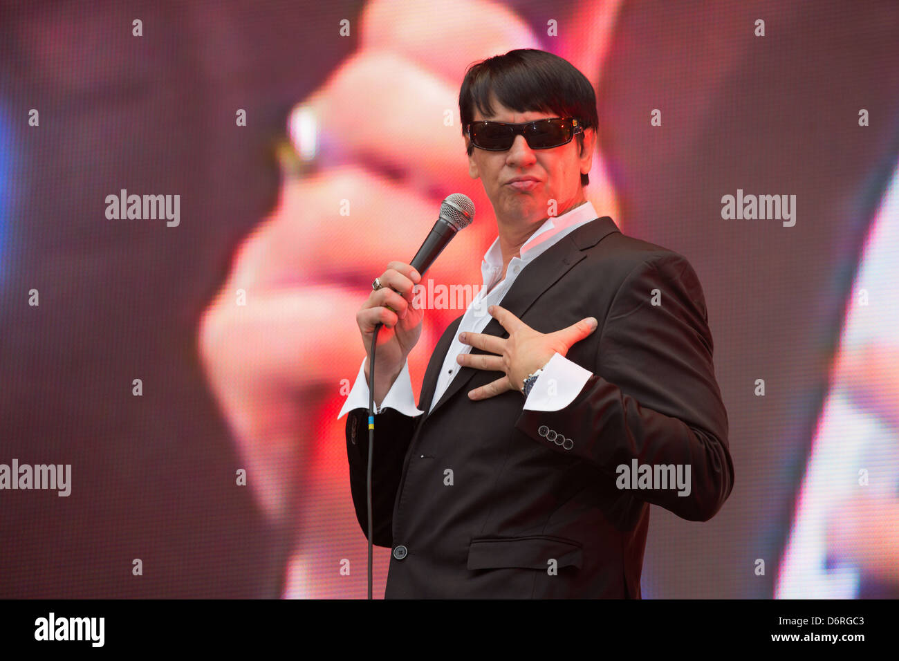 Poznan, Polonia, paroliere e cantante Maciej Malenczuk Foto Stock