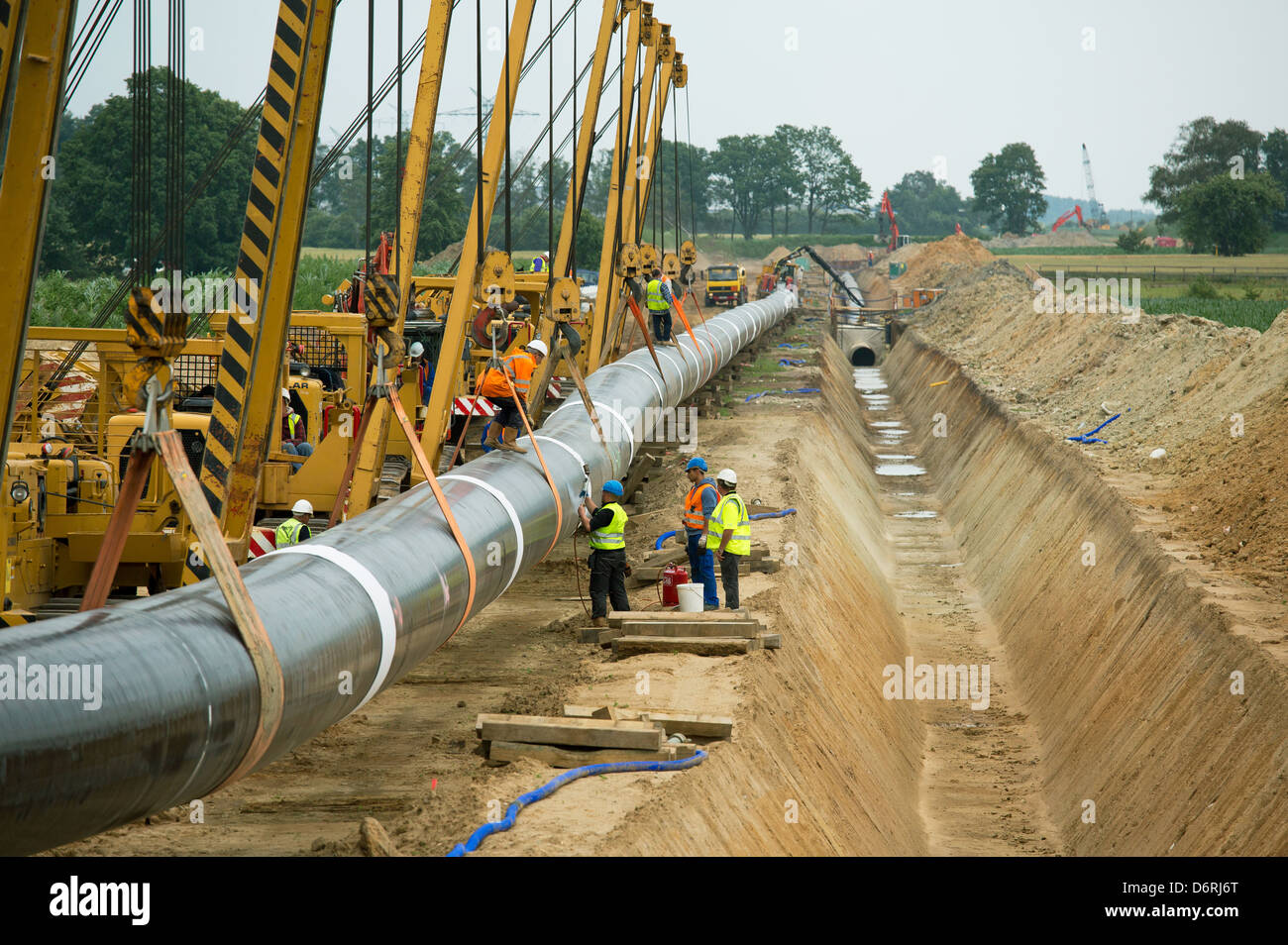 Hamersen, la Germania, la costruzione del gasdotto Nordeuropeo (NEL) Foto Stock
