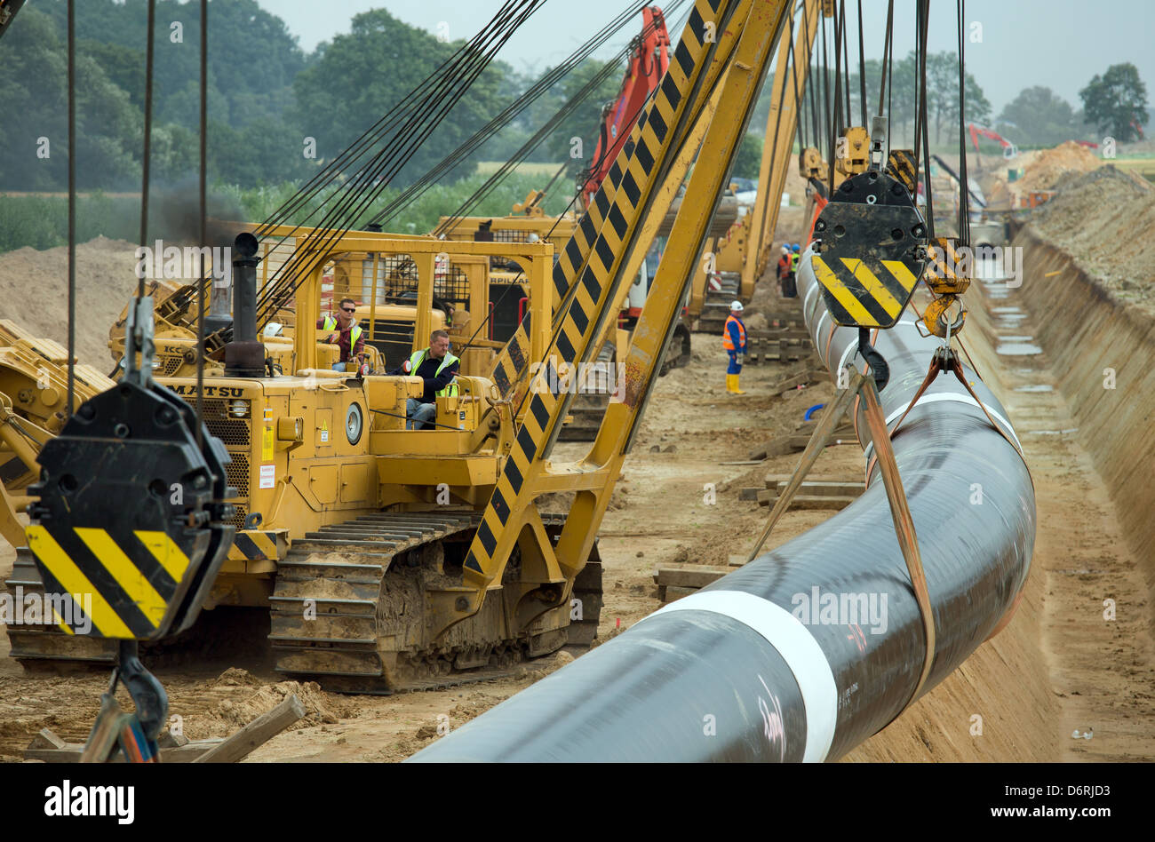 Hamersen, la Germania, la costruzione del gasdotto Nordeuropeo (NEL) Foto Stock