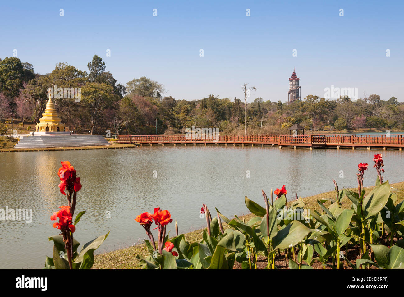 Kandawgyi nazionale Giardini, Pyin Oo Lwin, noto anche come Pyin U Lwin e Maymyo, vicino a Mandalay, Myanmar (Birmania) Foto Stock