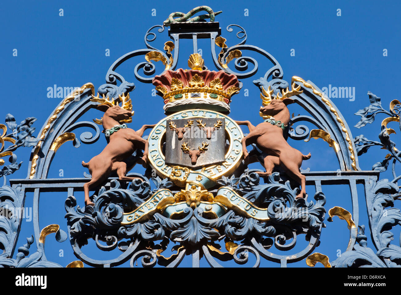 Regno Unito, Inghilterra, Londra, Green Park, Ingresso Gateway Stemma Foto Stock