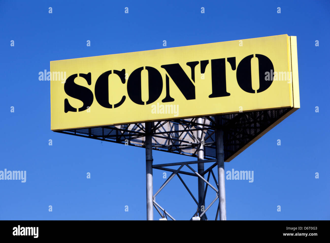 SCONTO logo Nabytek supermercato segno Praga Repubblica Ceca Foto Stock