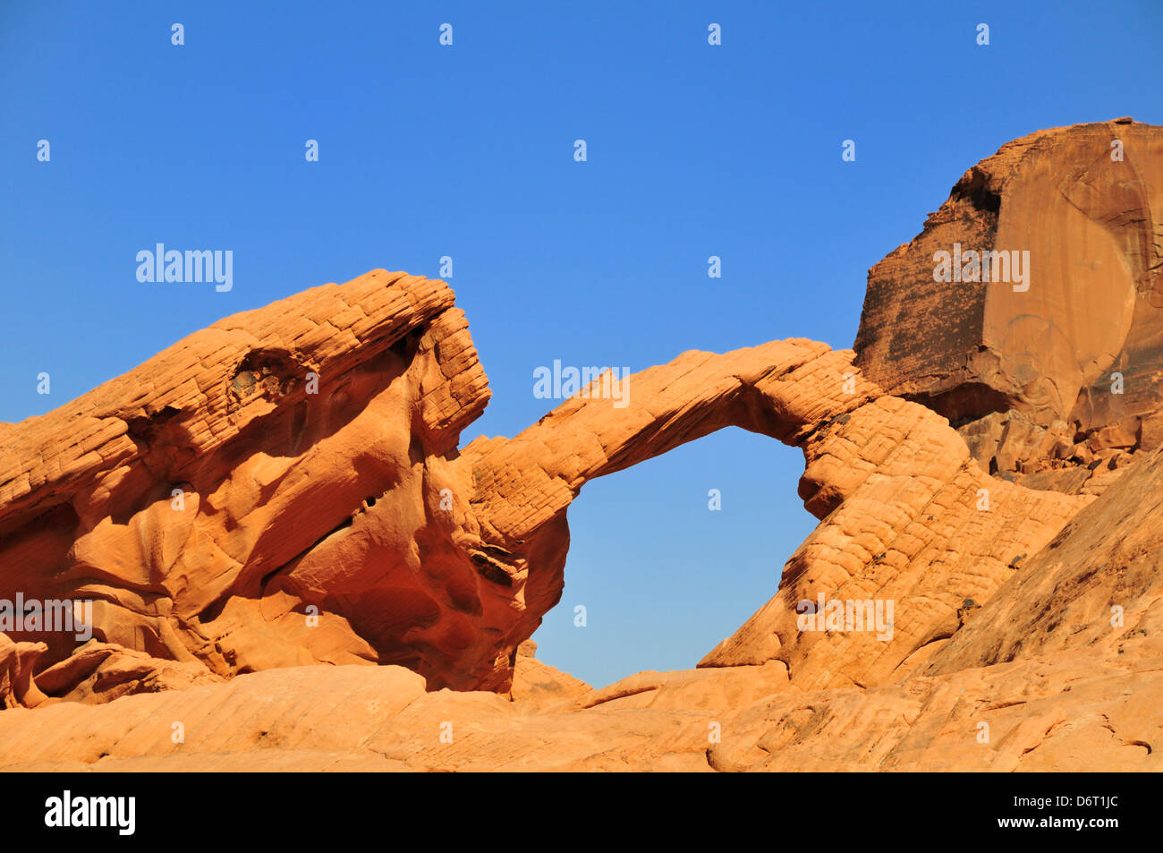 Arch Rock, la Valle del Fuoco parco dello stato Foto Stock