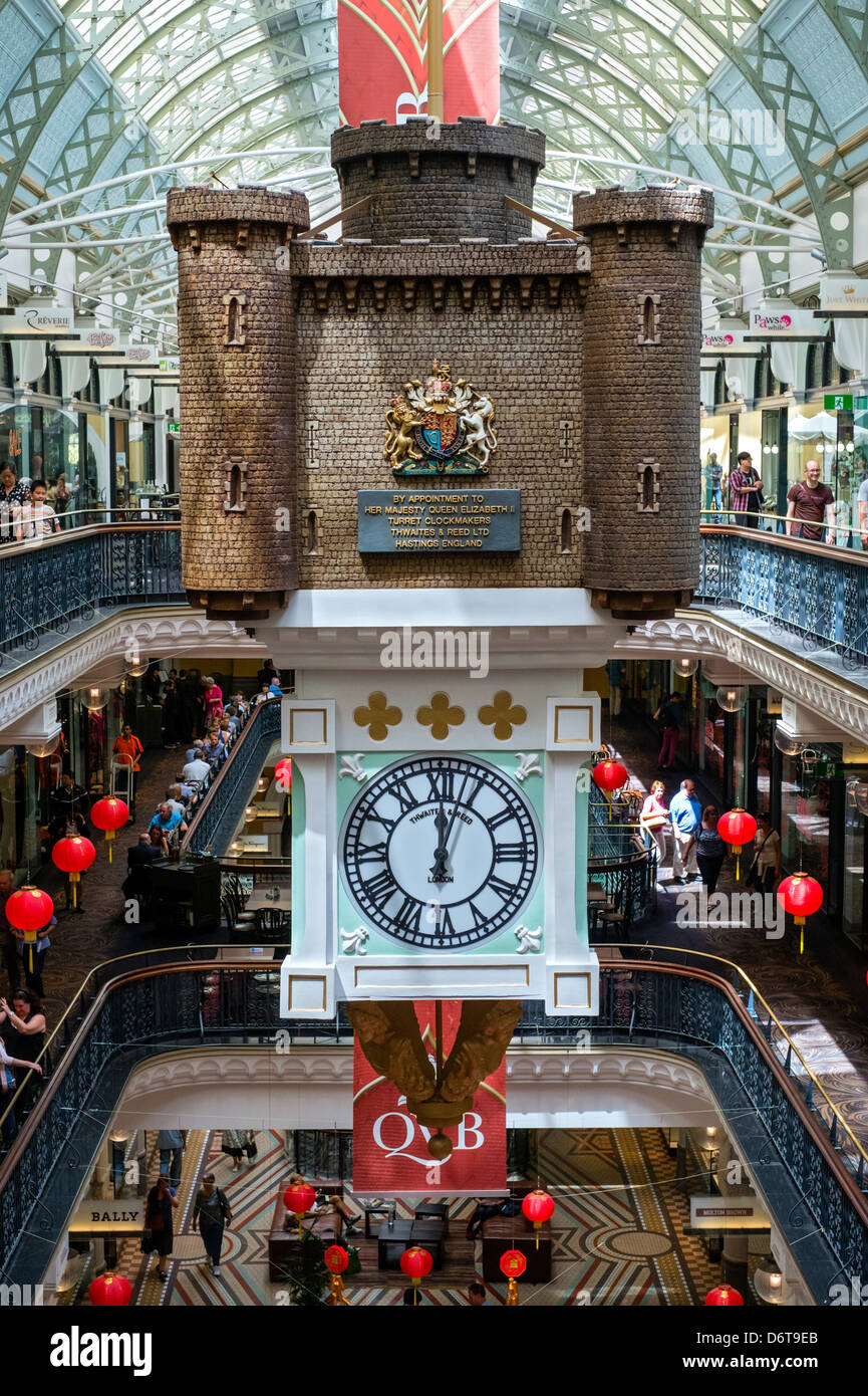 Interno del storico Queen Victoria Building o QVB galleria di negozi nel centro di Sydney Australia Foto Stock