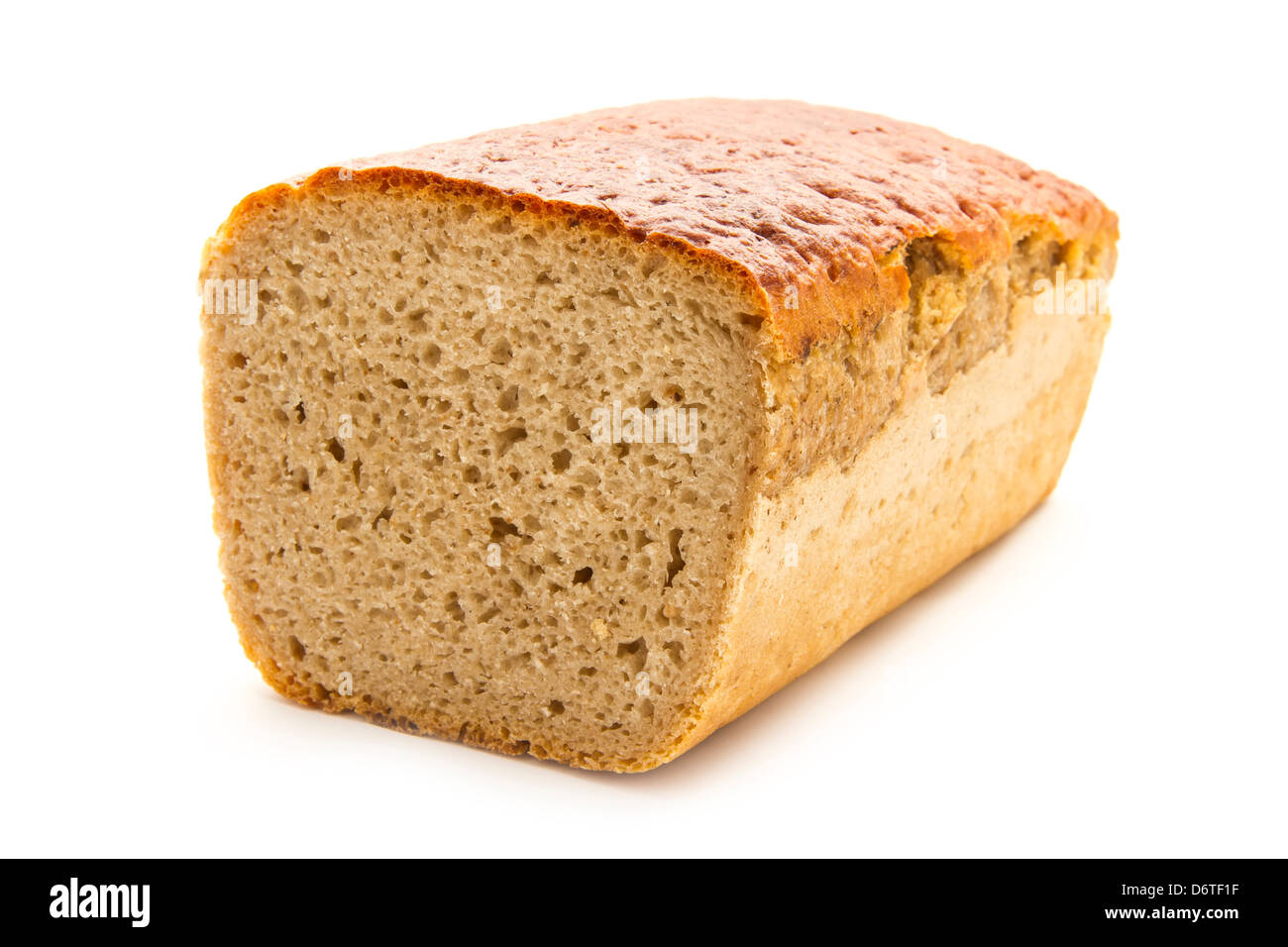 Filone di pane isolati su sfondo bianco Foto Stock