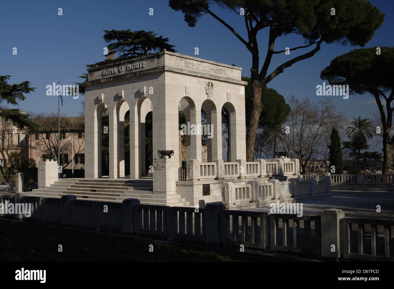 L'Italia. Roma. Mausoleo Gianicolense, eretta in onore di patrioti caduti durante l'Unificazione Italiana. Foto Stock