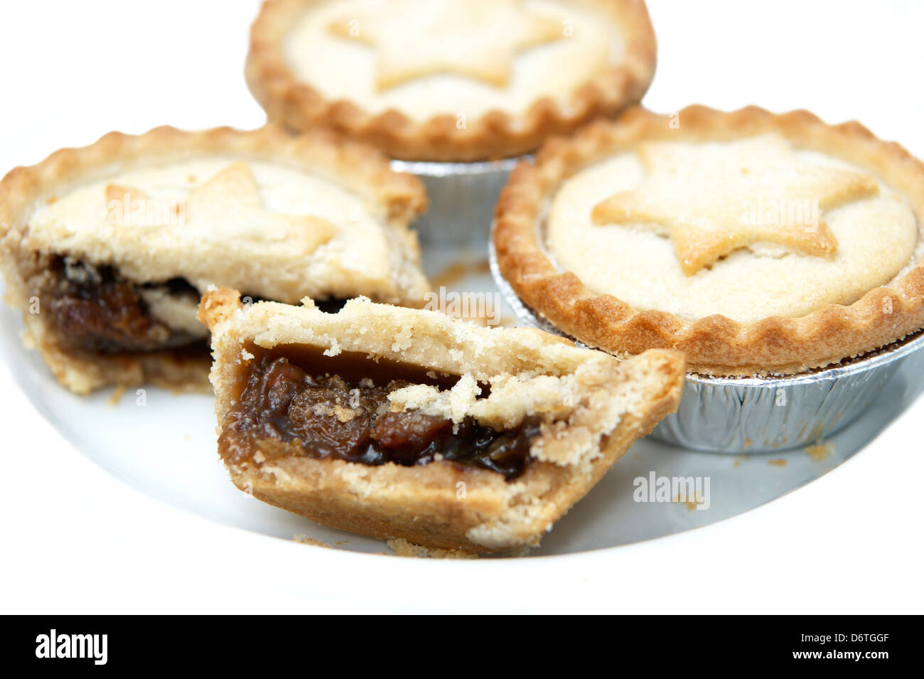 Un piatto di carne macinata torte Foto Stock