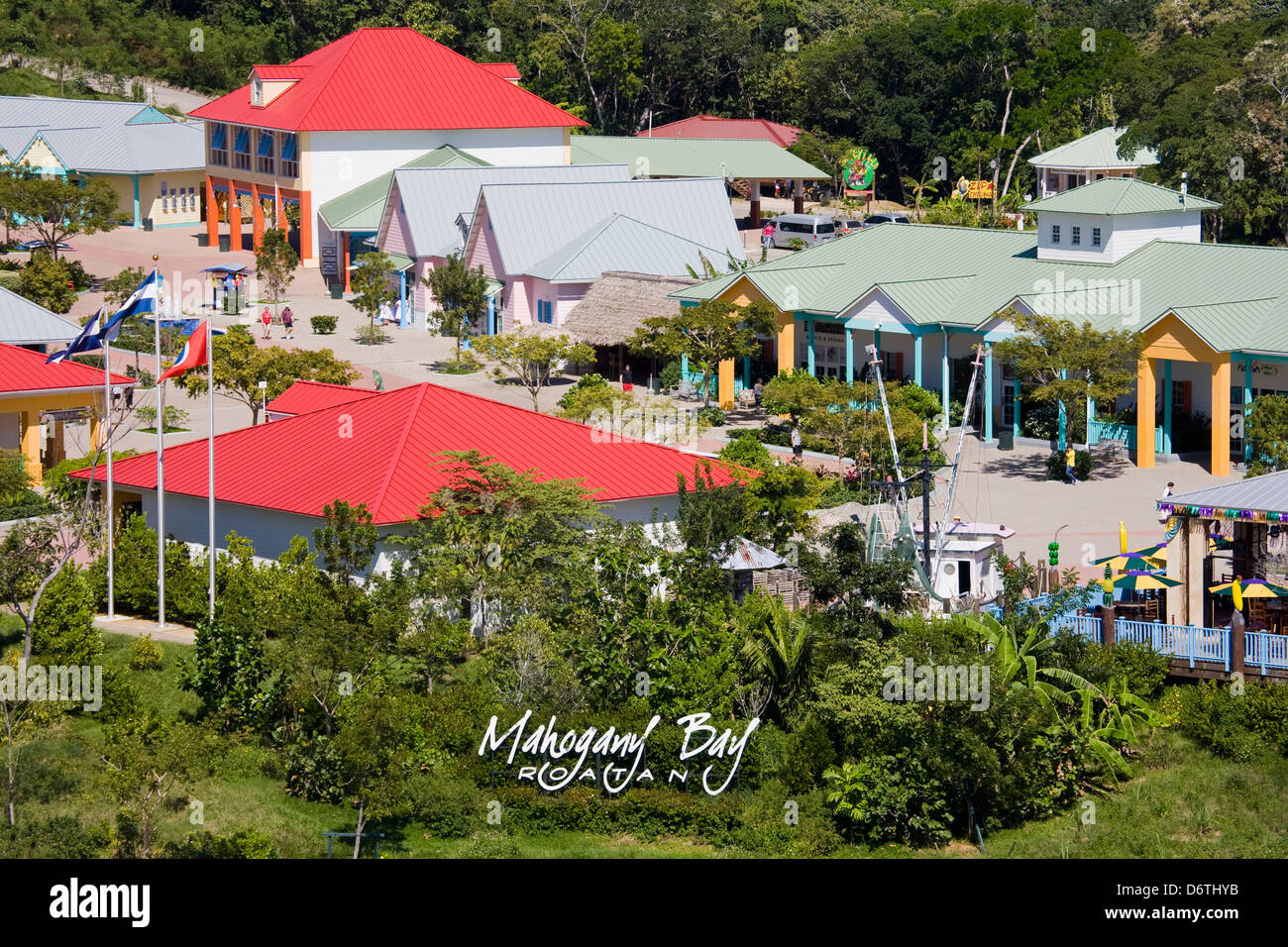 La baia di mogano Cruise Center, Roatan Island, Honduras Foto Stock