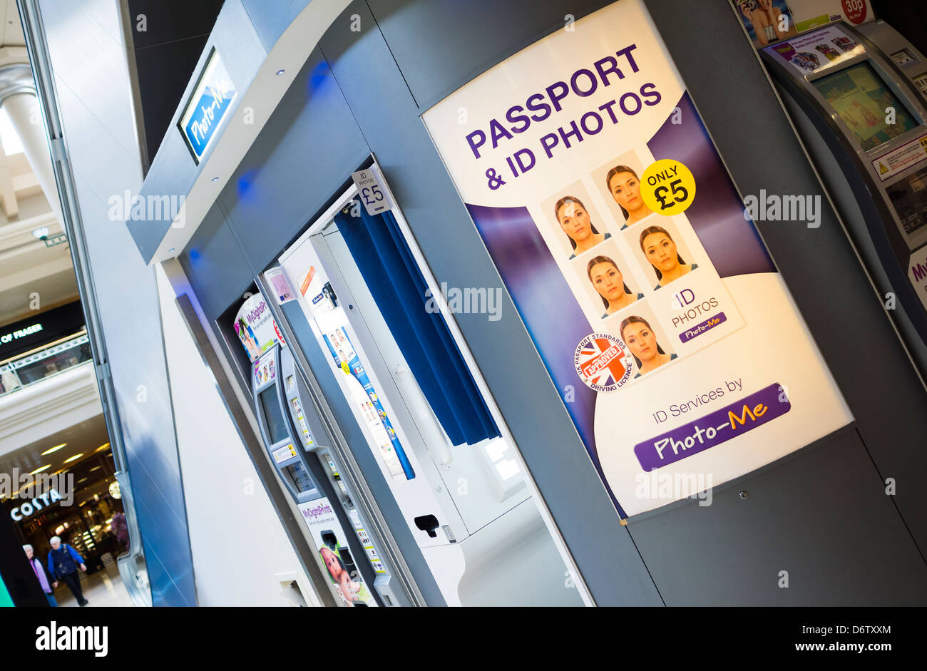 Passport Photo Booth Foto Stock