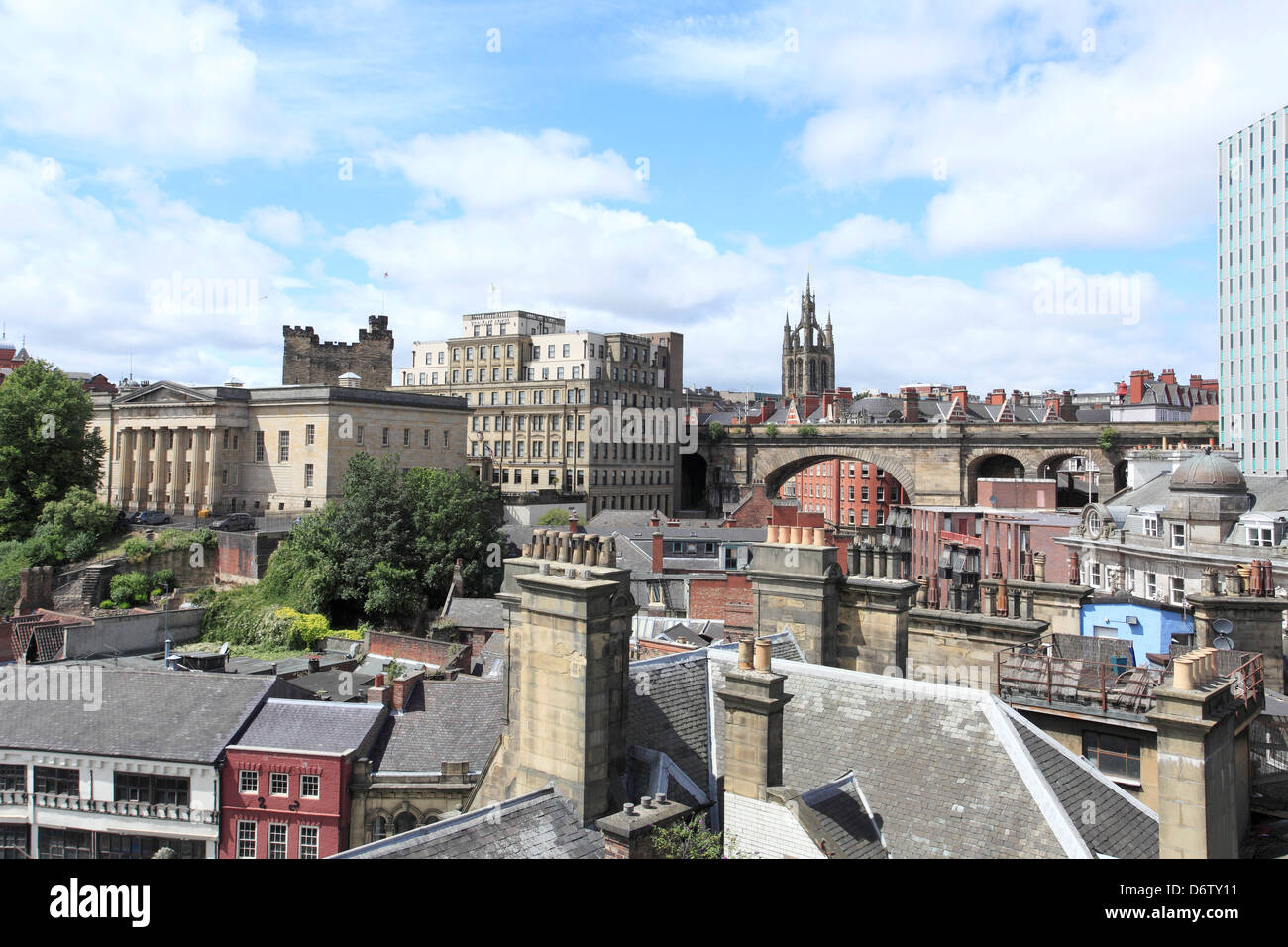 Regno Unito, Tyne and Wear, Newcastle, edifici in stile vittoriano vicino al Fiume Tyne Foto Stock