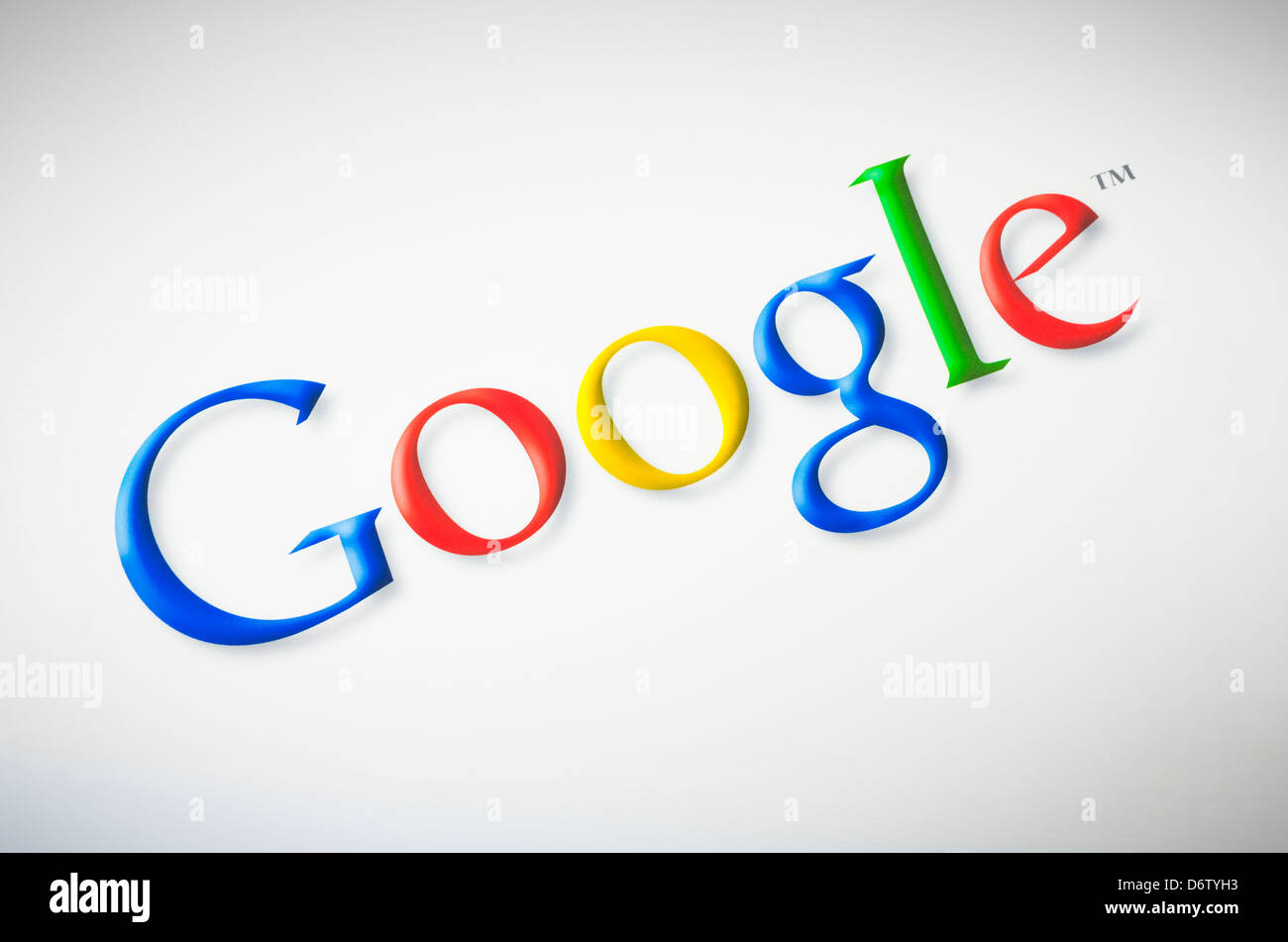 Google il logo sul loro motore di ricerca sito web. Foto Stock