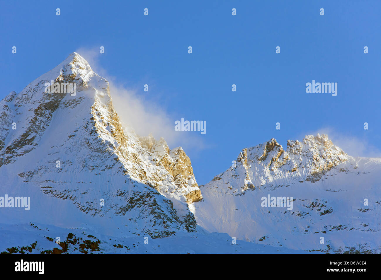 La montagna della Becca di Monciair, il Parco Nazionale del Gran Paradiso nella Valle d'Aosta, Italia Foto Stock