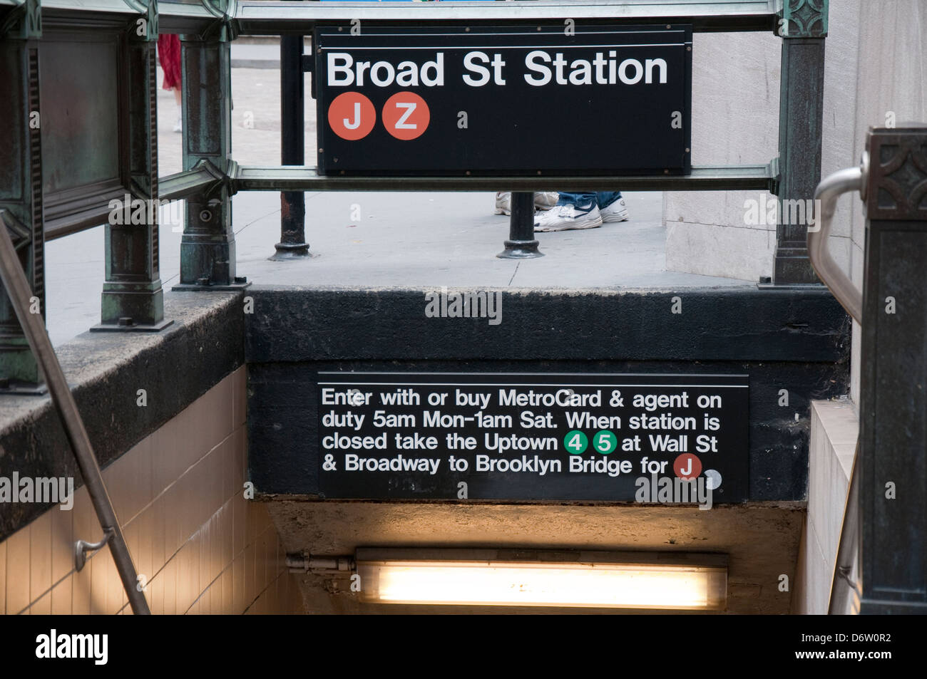 Broad Street Station in New York City, Stati Uniti d'America Foto Stock