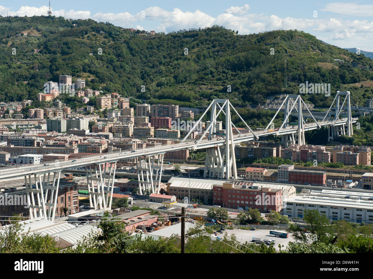 Genova, Italia, il Viadotto Polcevera Foto Stock