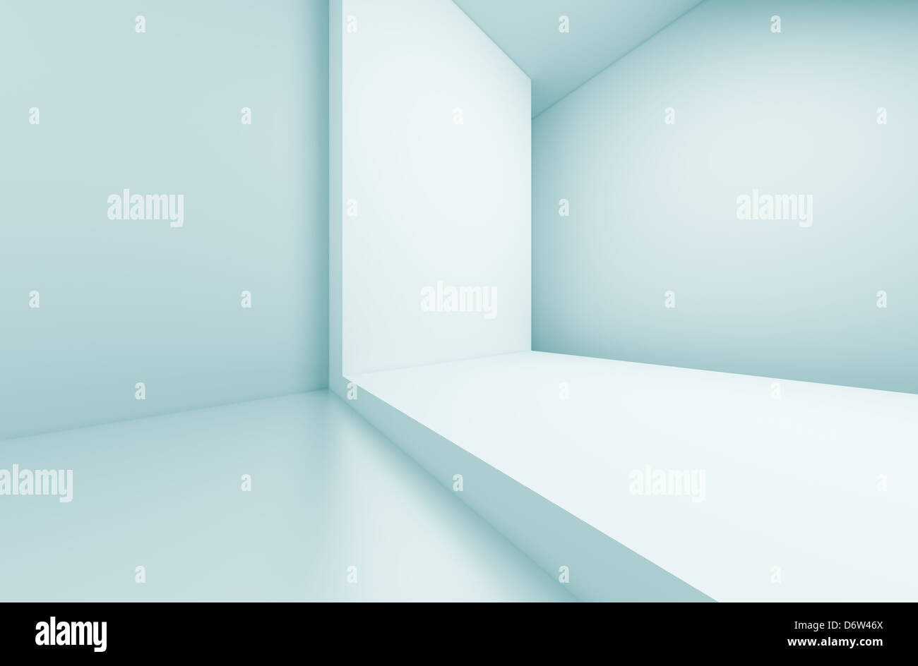 3d Blue abstract architettura sullo sfondo Foto Stock