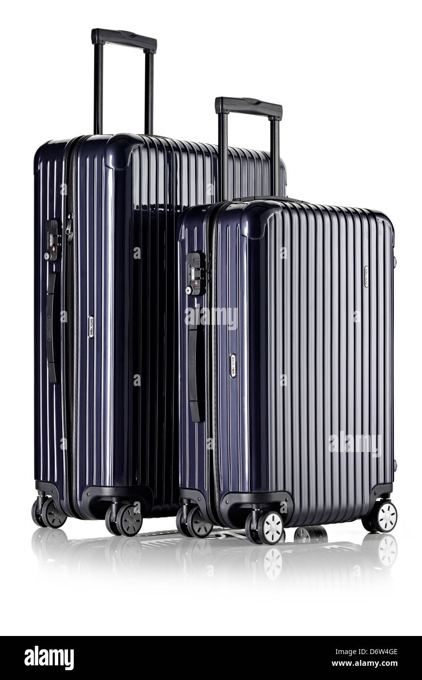 Set valigetta grigio scuro Foto Stock