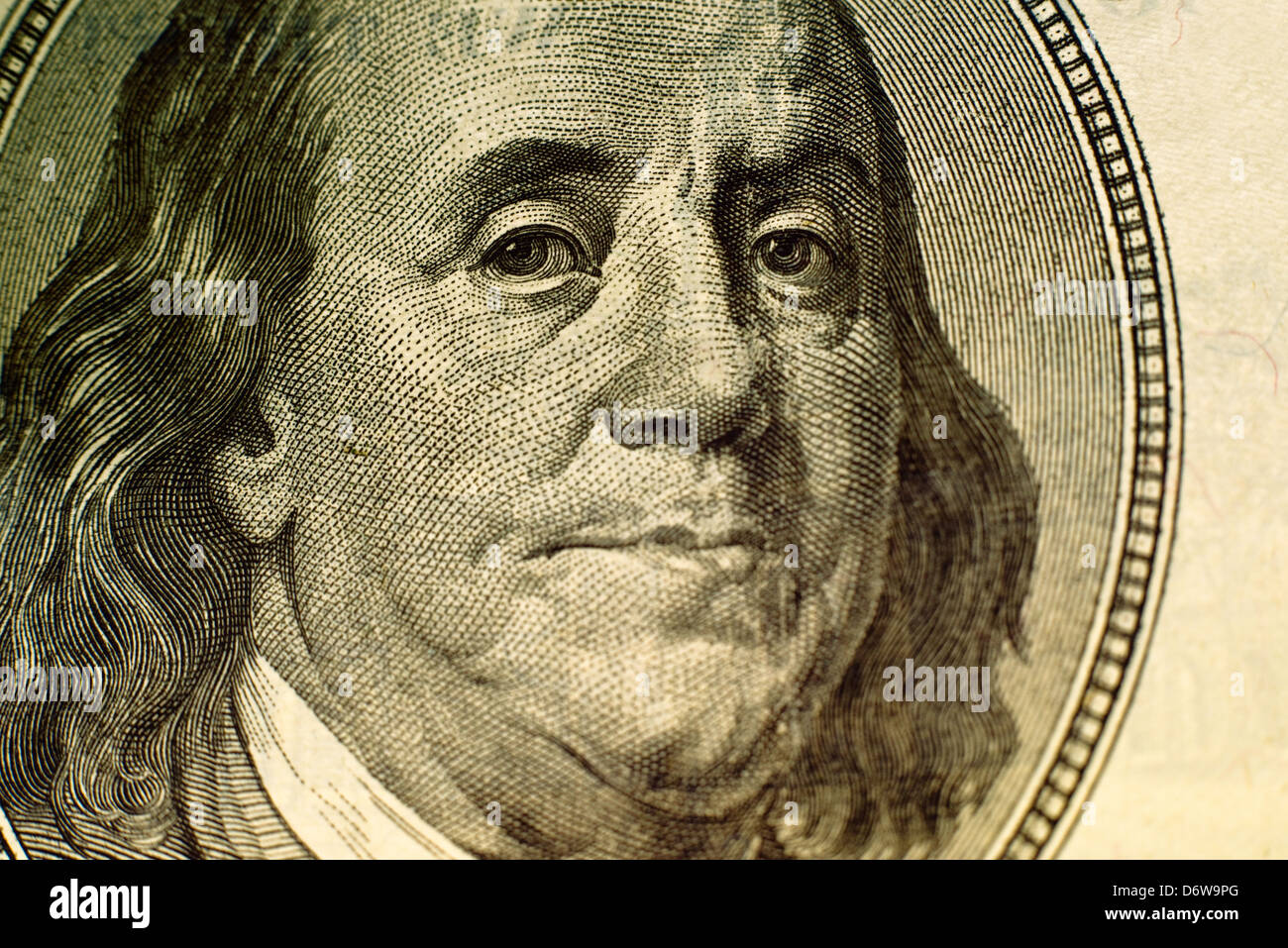 Benjamin Franklin ritratto su centinaia di dollaro americano Bill Foto  stock - Alamy