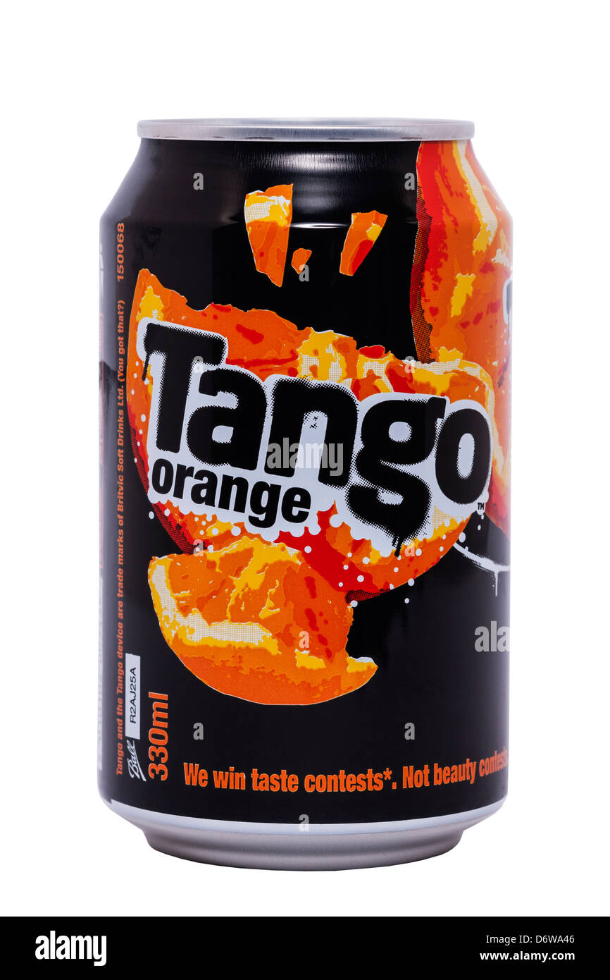 Una possibile del Tango di colore arancione su sfondo bianco Foto Stock
