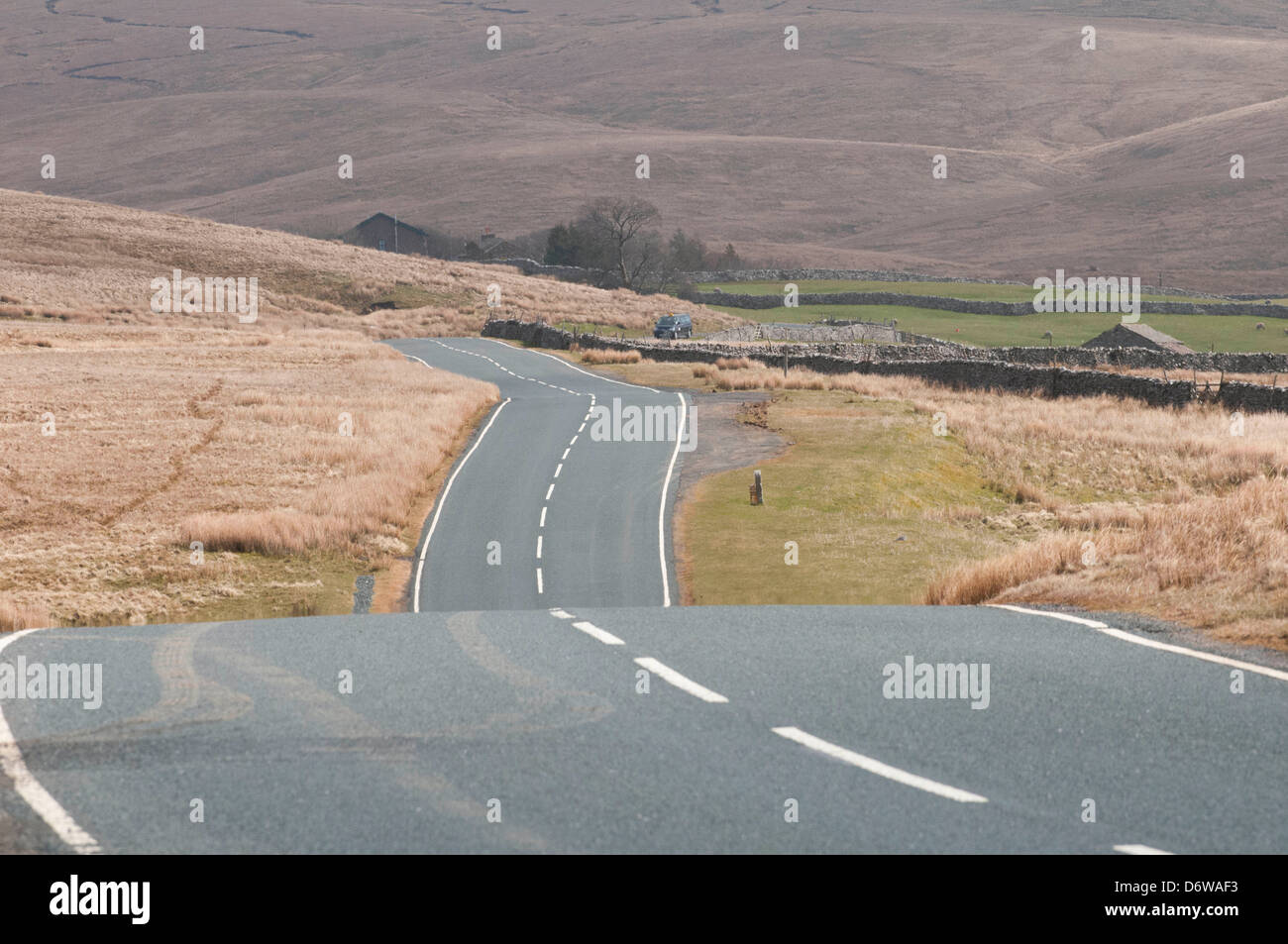Strada del moorland Foto Stock