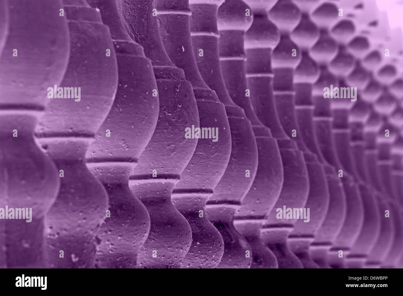 Balaustra in pietra, ringhiera, India Foto Stock