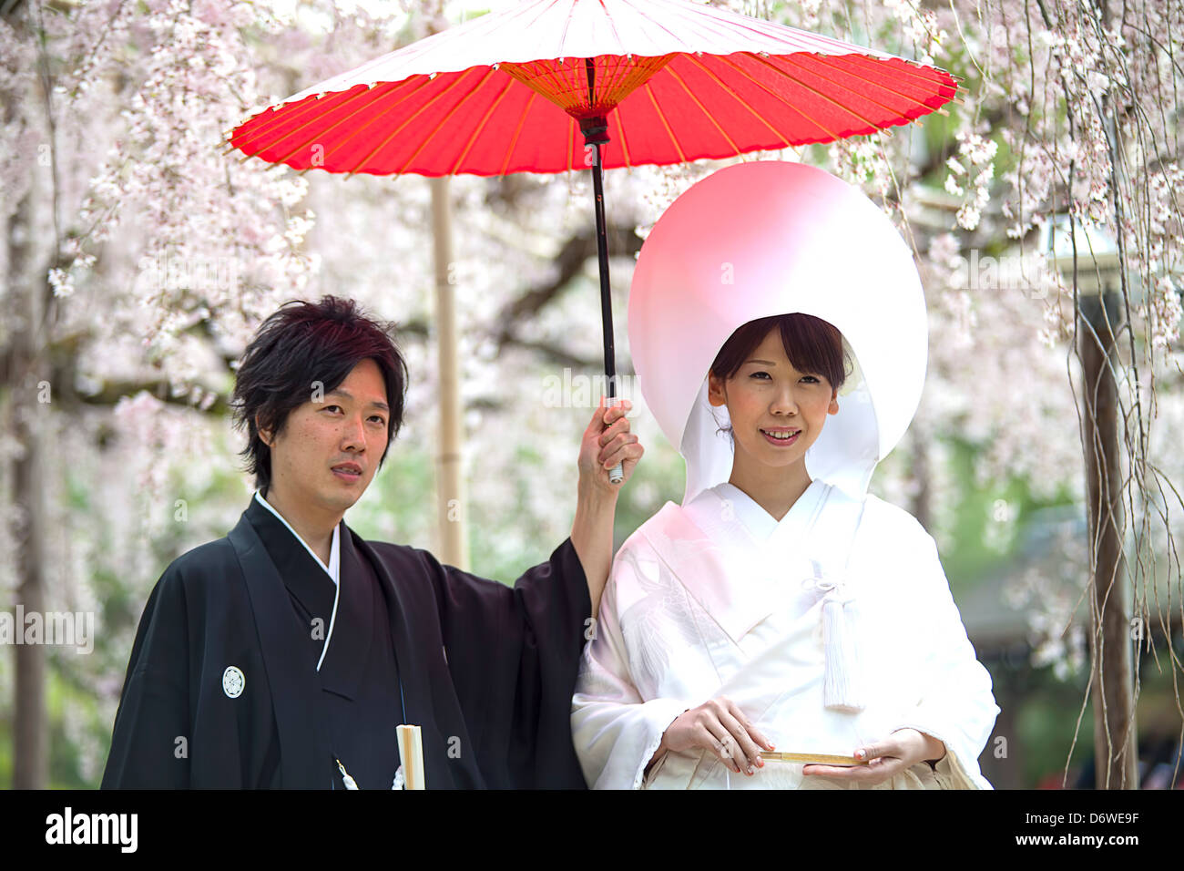 Tradizionale Giapponese costum di nozze Foto Stock
