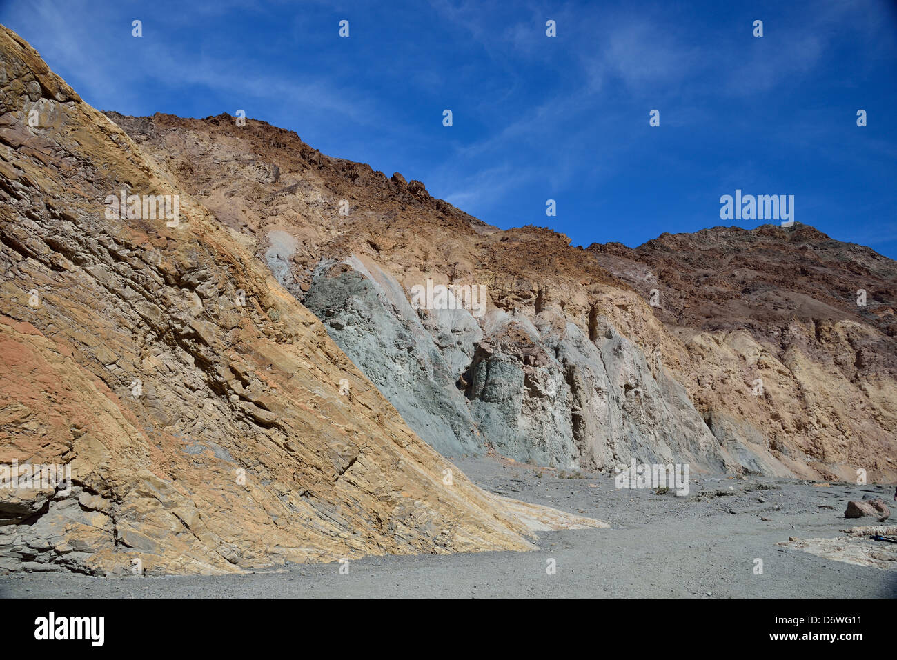 Pareti di roccia all'interno del Canyon di mosaico. Parco Nazionale della Valle della Morte, California, Stati Uniti d'America. Foto Stock